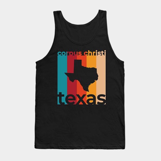 Corpus Christi Texas Retro Tank Top by easytees